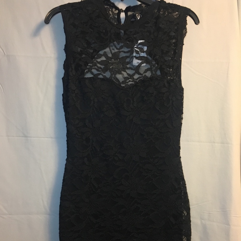 Windsor | Black Lace/Open Back Dress